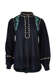 Product shot of the Say You Love Me Blouse in colour Black (Black), from the front