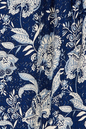 Product shot of the Swept Away By You Duster Blouse in colour Bluefleur (Blue), detail