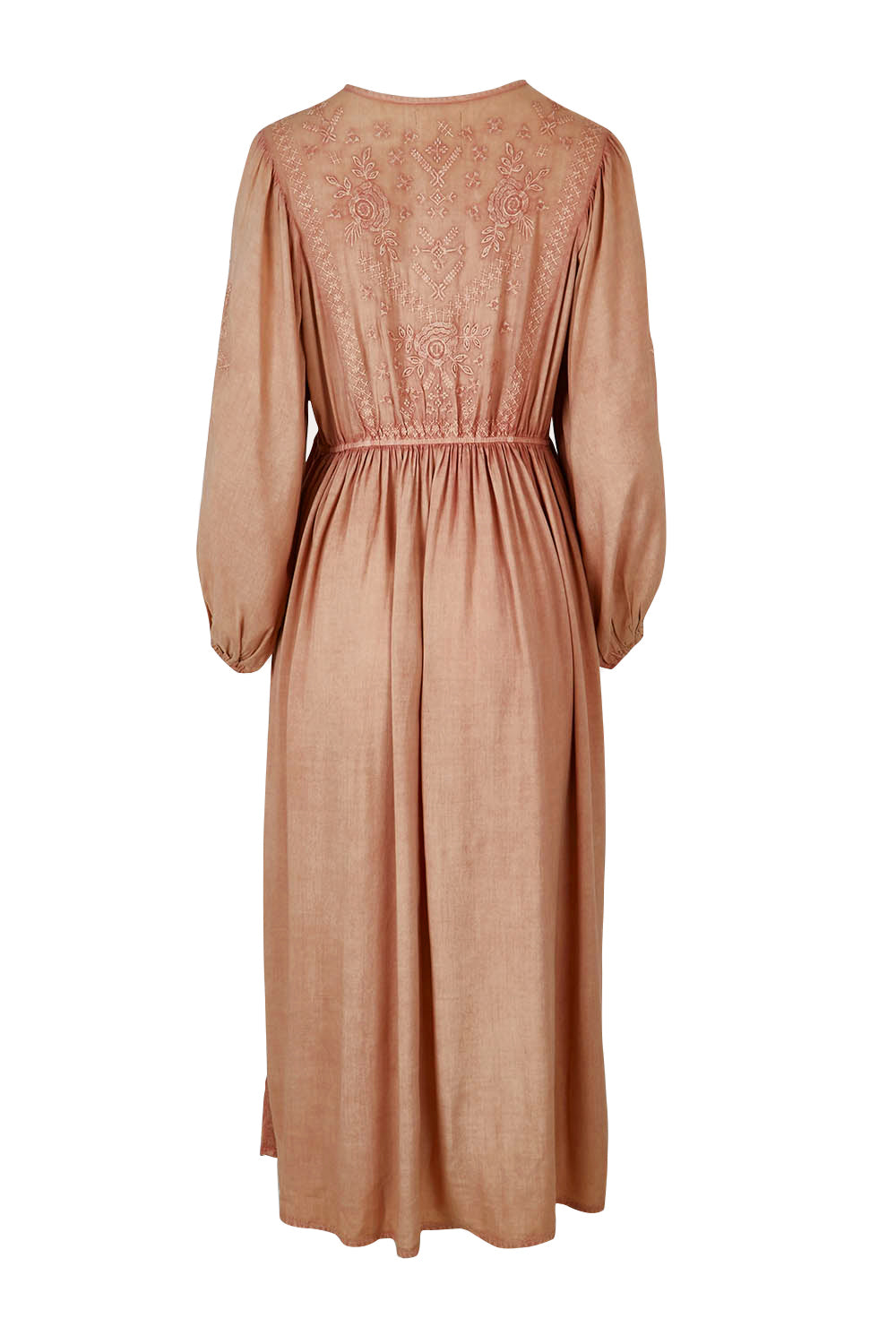 Product shot of the Through The Fields Dress in colour Dust, from the back