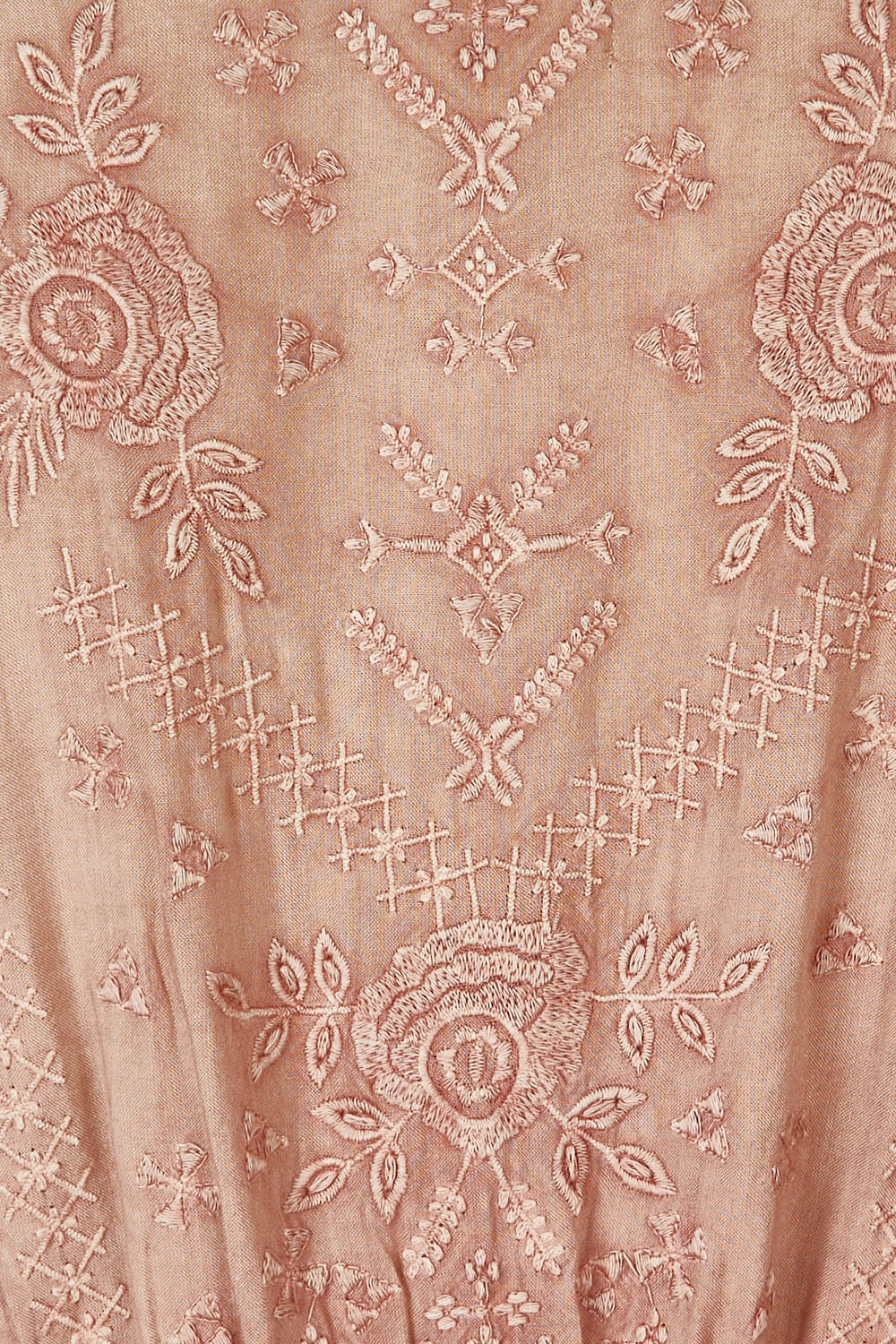 Product shot of the Through The Fields Dress in colour Dust, detail
