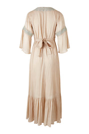 Product shot of the Perfect As You Are Maxi Dress in colour Sand, from the back