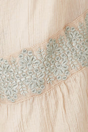 Product shot of the Perfect As You Are Maxi Dress in colour Sand, detail
