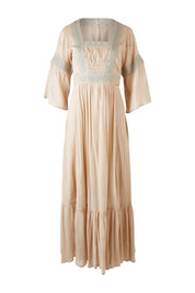 Product shot of the Perfect As You Are Maxi Dress in colour Sand, from the front