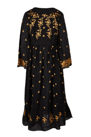 Product shot of the Dancing With Joy Dress in colour Black (Black), from the back