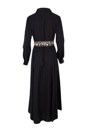 Product shot of the State Of Grace Maxi Dress in colour Black (Black), from the back