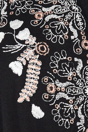 Product shot of the State Of Grace Maxi Dress in colour Black (Black), detail