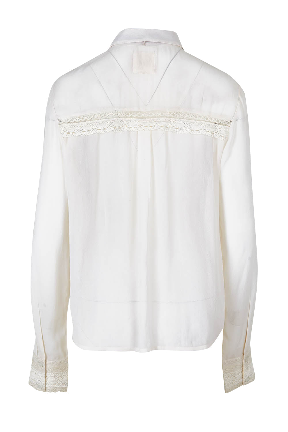 Product shot of the Lady Love Blouse in colour Milk (White), from the back