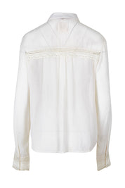 Product shot of the Lady Love Blouse in colour Milk (White), from the back