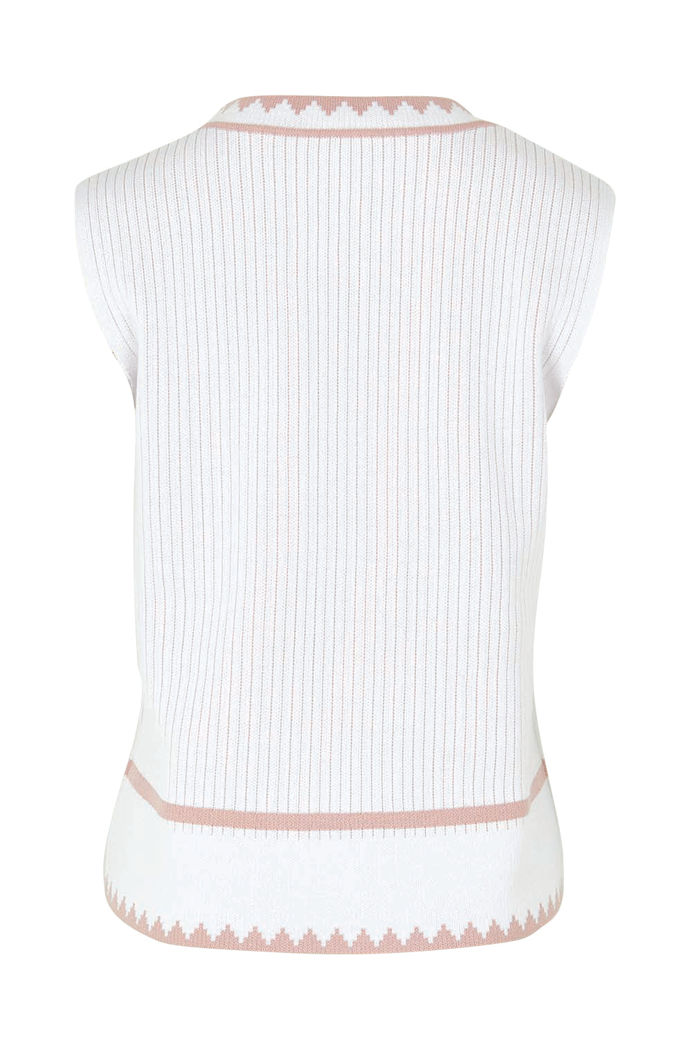 Product shot of the Always Classic Knit Tank in colour Milkrose, from the back