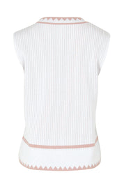 Product shot of the Always Classic Knit Tank in colour Milkrose, from the back