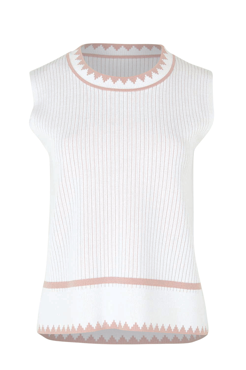 Product shot of the Always Classic Knit Tank in colour Milkrose, from the front