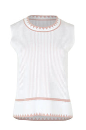 Product shot of the Always Classic Knit Tank in colour Milkrose, from the front
