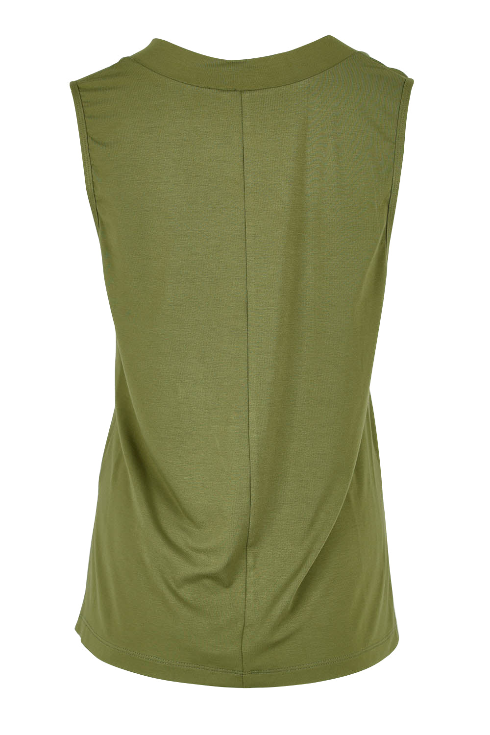 Product shot of the Bamboo Delight Tank in colour Foliage (Green), from the back