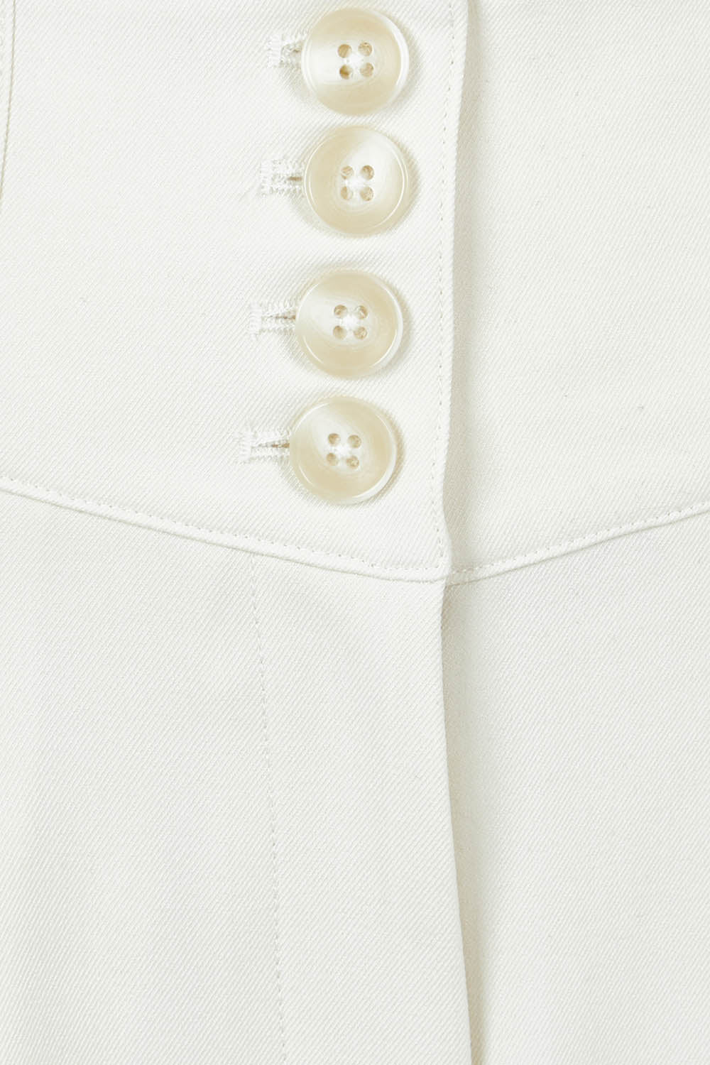 Product shot of the High Flying Wide Leg Pants in colour Cream, detail