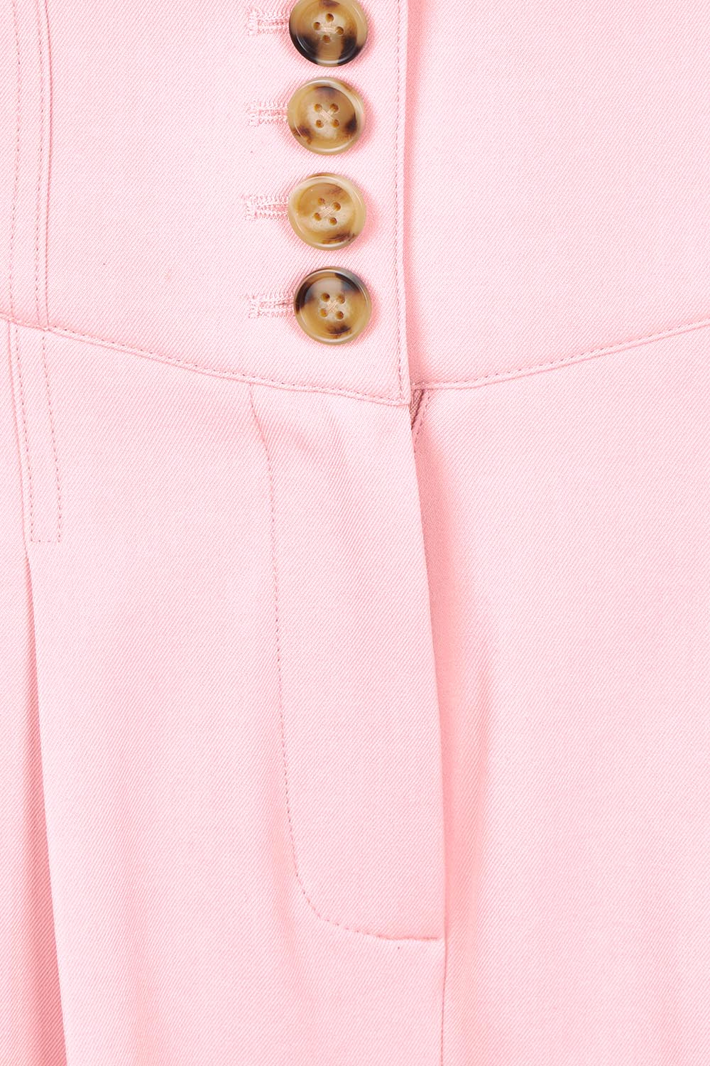 Product shot of the High Flying Wide Leg Pants in colour Palepink (Pink), detail