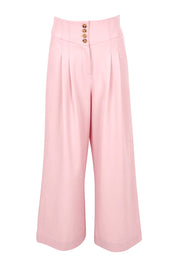 Product shot of the High Flying Wide Leg Pants in colour Palepink (Pink), from the front