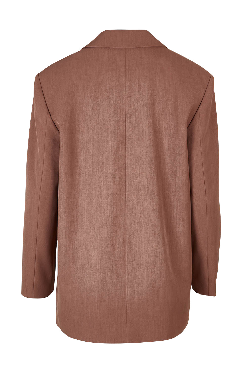 Product shot of the High Flying Oversized Blazer in colour Walnut, from the back