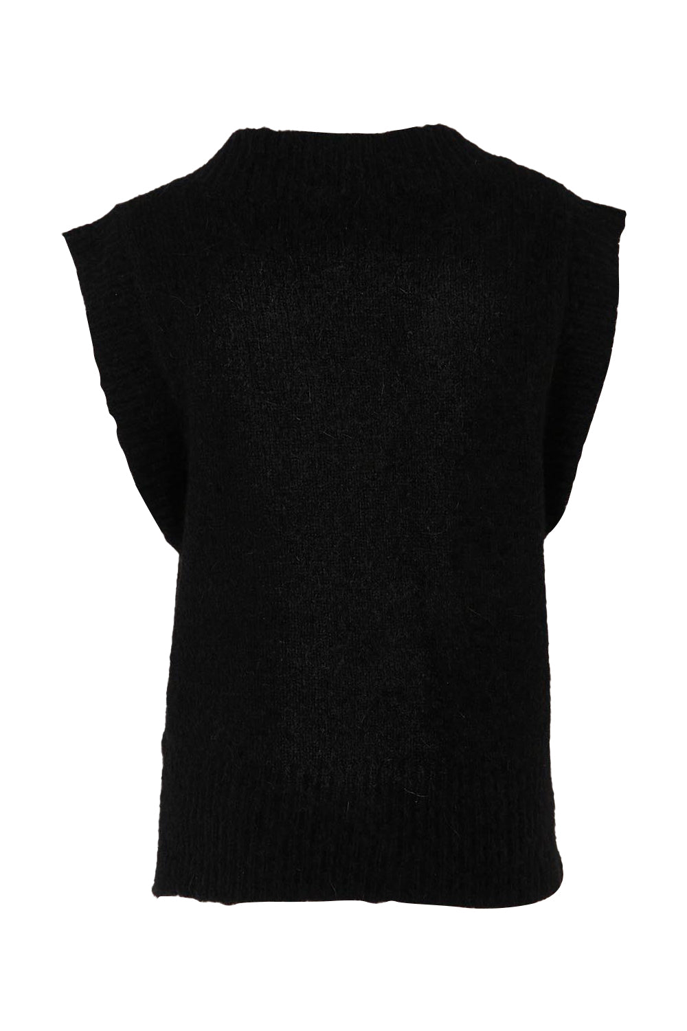 Product shot of the Lovely Day Vest in colour Black (Black), from the back