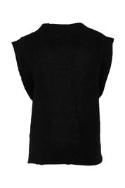 Product shot of the Lovely Day Vest in colour Black (Black), from the back