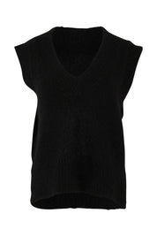 Product shot of the Lovely Day Vest in colour Black (Black), from the front