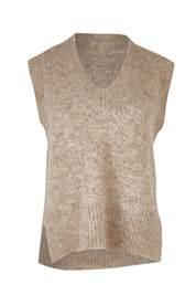 Product shot of the Lovely Day Vest in colour Natural, from the front