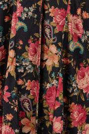Product shot of the Flowers For Me Cardigan in colour Blackrose (Black), detail