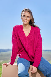 Ready And Cable Seamless Jumper – Wildberry