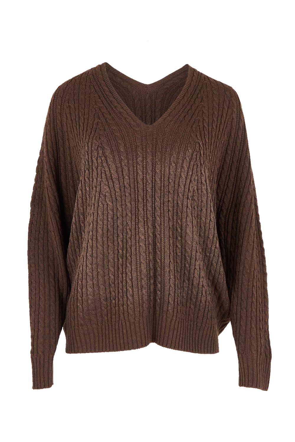 Ready And Cable Seamless Jumper – Chocolate