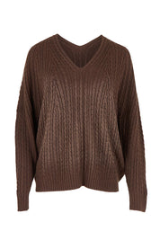 Ready And Cable Seamless Jumper – Chocolate