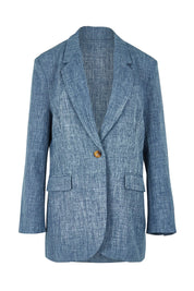 Product shot of the Blazing Trails Blazer in colour Duskblue (Blue), from the front
