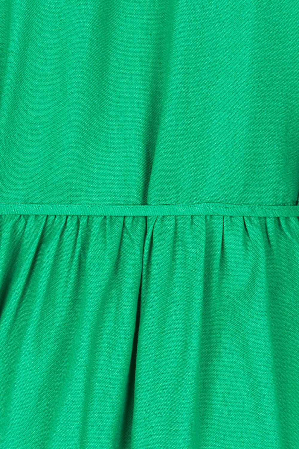 Product shot of the Lunch With The Girls Wrap Dress in colour Emerald (Green), detail