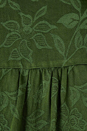 Product shot of the Day To Night Jacket To Dress in colour Forest (Green), detail