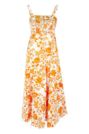 Product shot of the Summer Fun Cotton Maxi Dress in colour Orangfleur, from the back