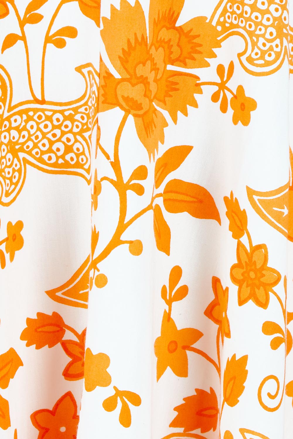 Product shot of the Summer Fun Cotton Maxi Dress in colour Orangfleur, detail