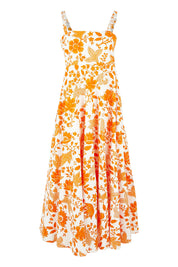 Product shot of the Summer Fun Cotton Maxi Dress in colour Orangfleur, from the front