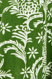 Product shot of the Double Take Wrap Dress in colour Grnfleur (Green), detail