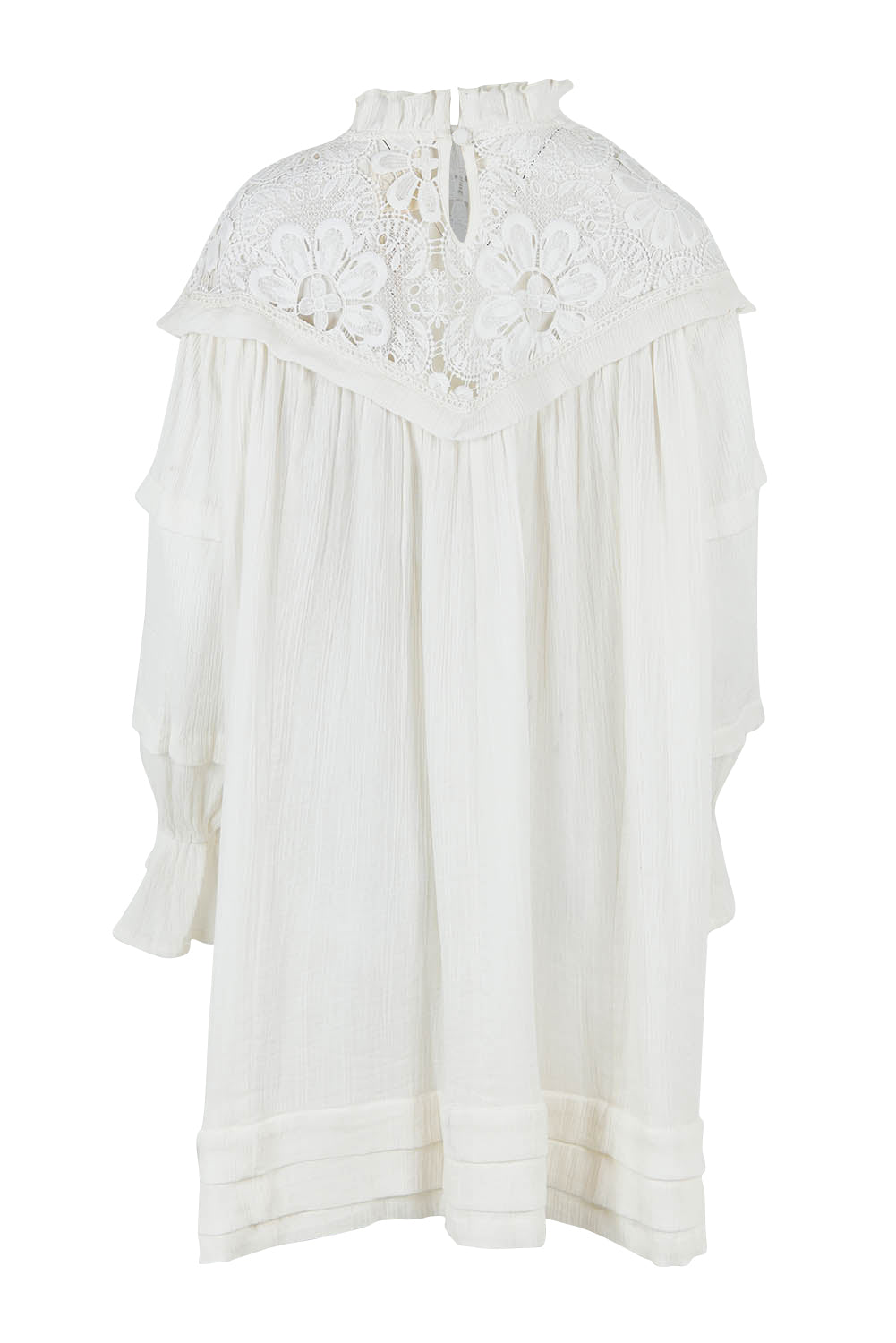 Product shot of the Romance Me Dress in colour Milk (White), from the back
