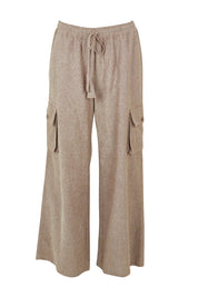 Product shot of the Living Life Cargo Pants in colour Bark, from the front