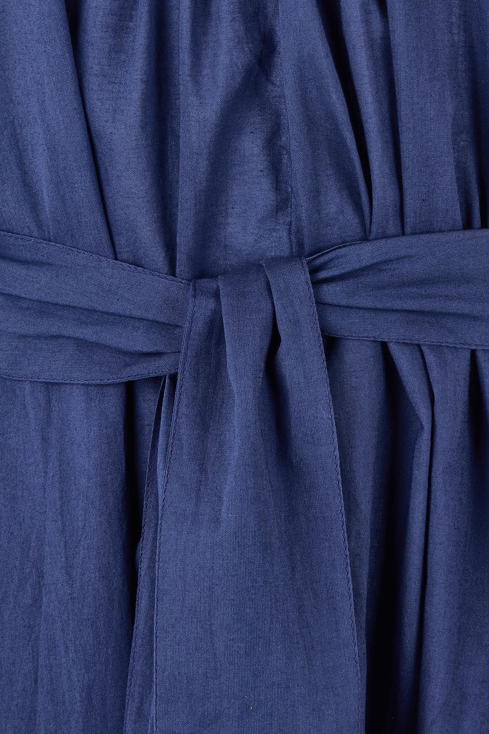 Product shot of the Dream Daze Cotton Maxi Dress in colour Deepblue (Blue), detail