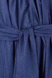 Product shot of the Dream Daze Cotton Maxi Dress in colour Deepblue (Blue), detail