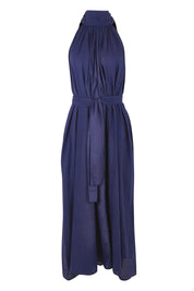 Product shot of the Dream Daze Cotton Maxi Dress in colour Deepblue (Blue), from the front