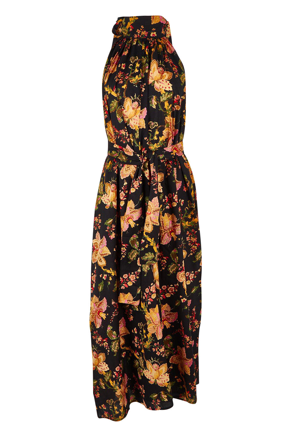 Product shot of the Dream Daze Cotton Maxi Dress in colour Blackpink (Black), from the front