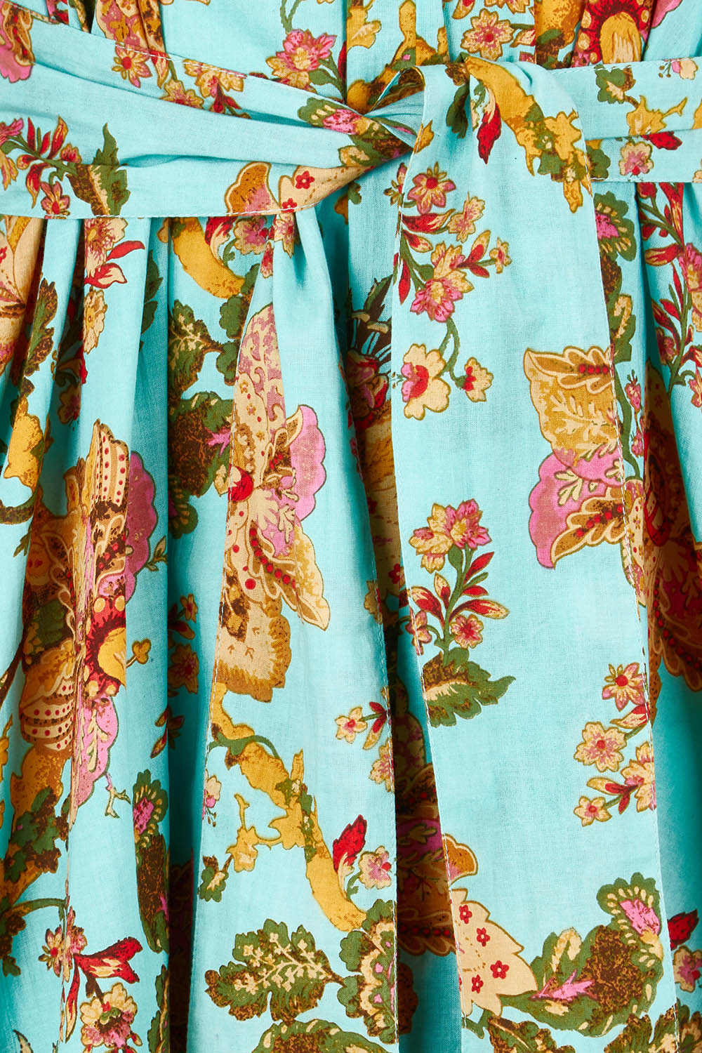 Product shot of the Dream Daze Cotton Maxi Dress in colour Sky (Blue), detail