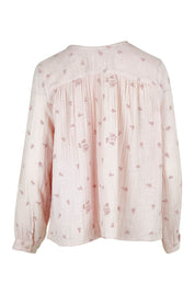 Product shot of the By The Meadow Embroidered Blouse in colour Pink (Pink), from the back