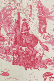 Product shot of the Toile De Jouy Pants in colour Pinktoile (Pink), detail