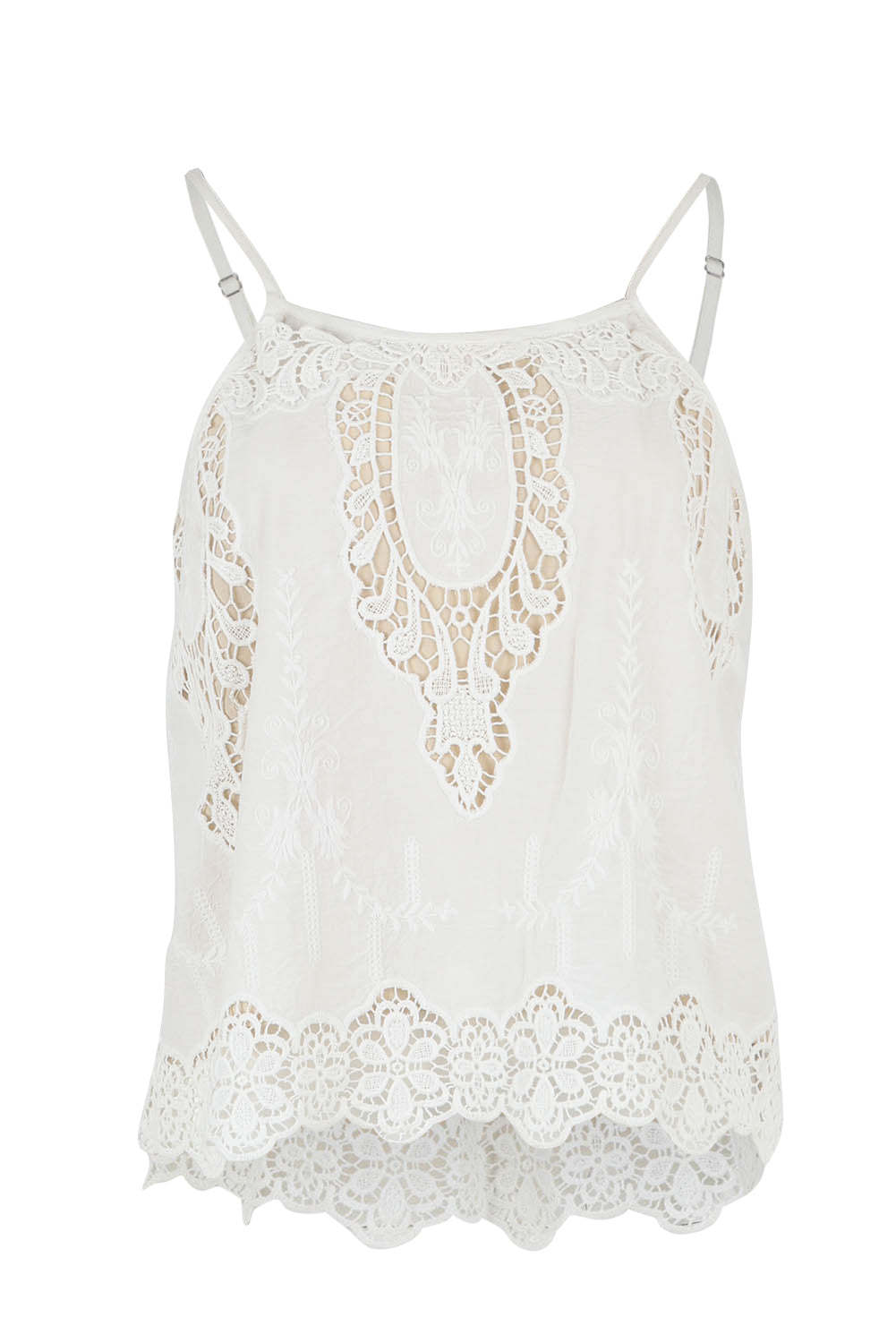 Product shot of the Sweet Feels Cotton Cami in colour Milk, from the front