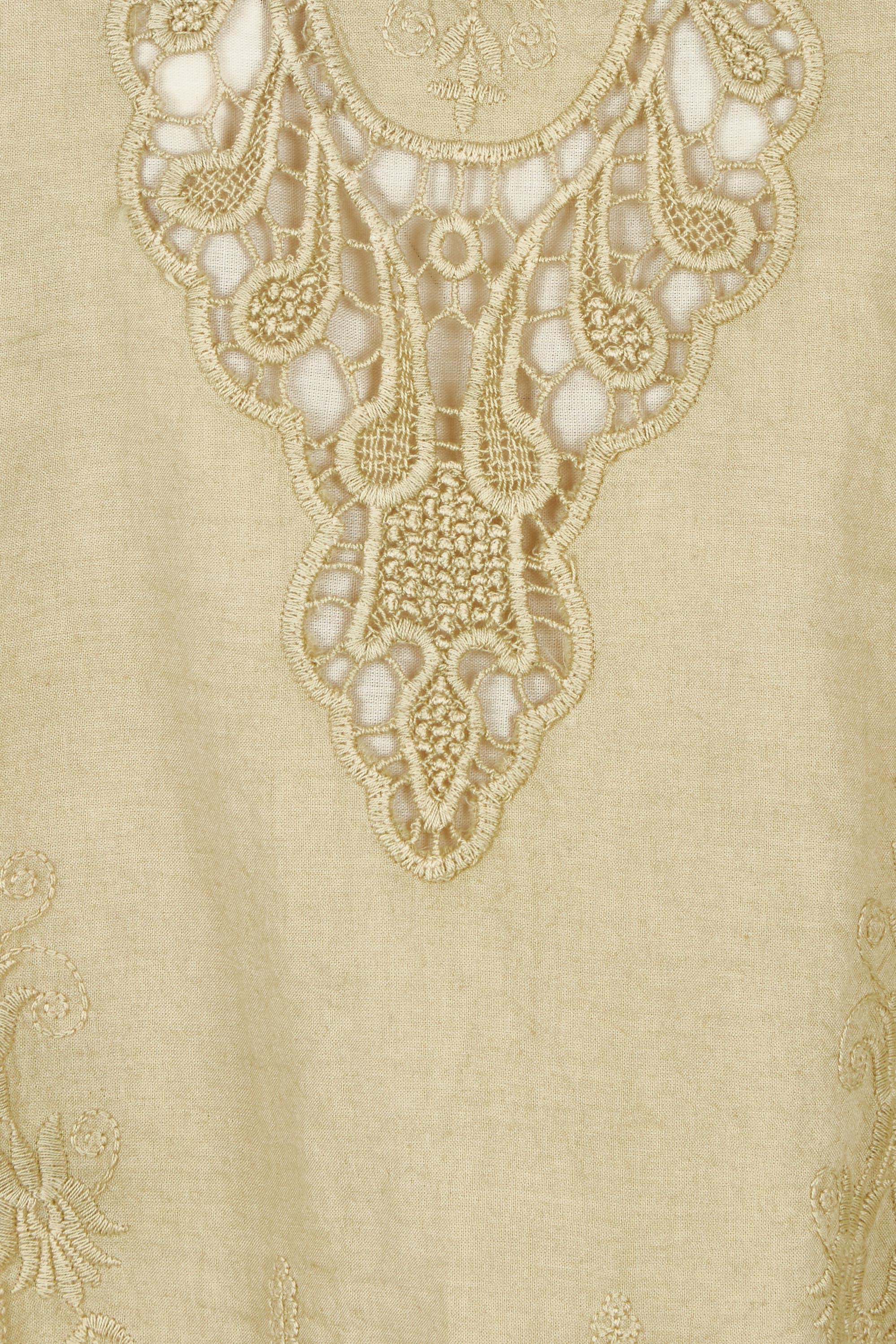 Product shot of the Sweet Feels Cotton Cami in colour Olive (Green), detail