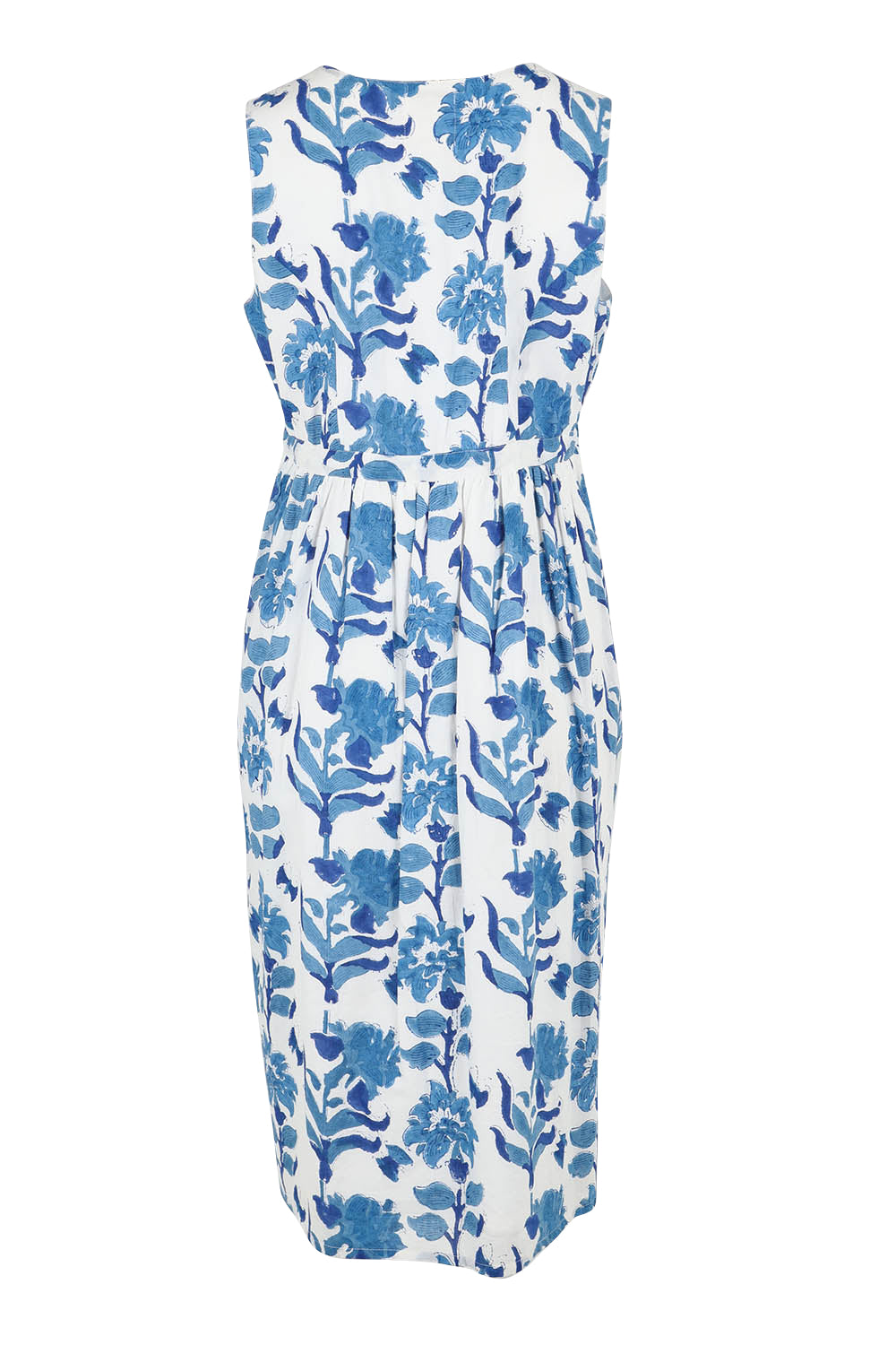Product shot of the Always A Pleasure Dress in colour Bluefleur (Blue), from the back