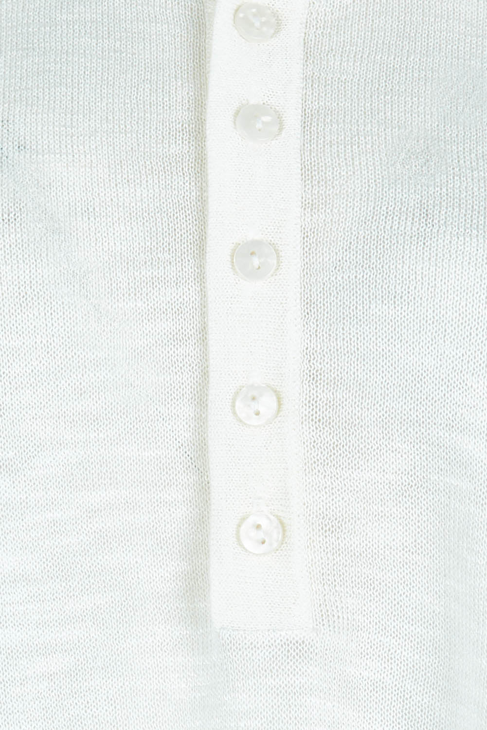 Product shot of the Go To Knit Boyfriend Henley in colour White (White), detail