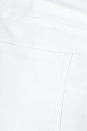 Product shot of the Too Good High Rise Denim Short in colour White (White), detail